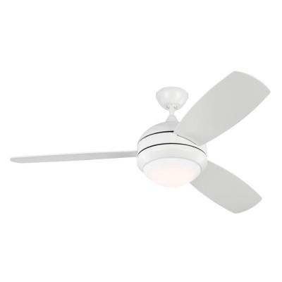 Discus Trio 52 in. Indoor/Outdoor Rubberized White Ceiling Fan